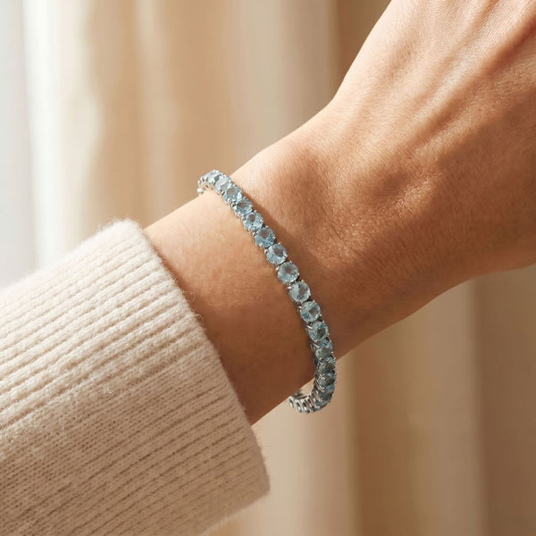 "Miami" Aquamarine Tennis Bracelet 2.0