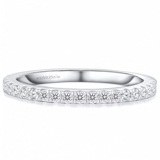 “Basel” Moissanite 0.23ct tw Pavé Band Ring
