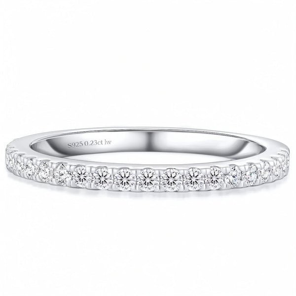 “Basel” Moissanite 0.23ct tw Pavé Band Ring