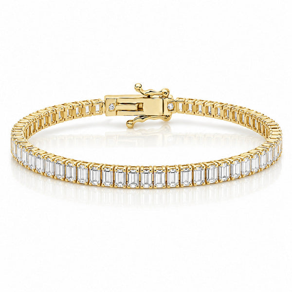 “Boston” Classic Baguette-Cut Tennis Bracelet