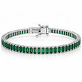 “Boston” Emerald Baguette-Cut Tennis Bracelet