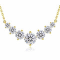 “Copenhagen” Moissanite 2.8ct Graduated Solitaire Necklace