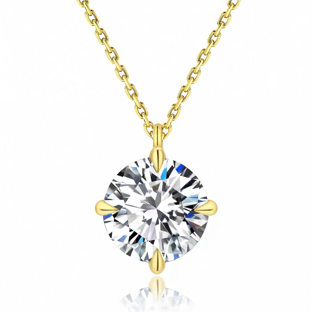 “Davos” Moissanite 1ct 4-Prong Solitaire Necklace