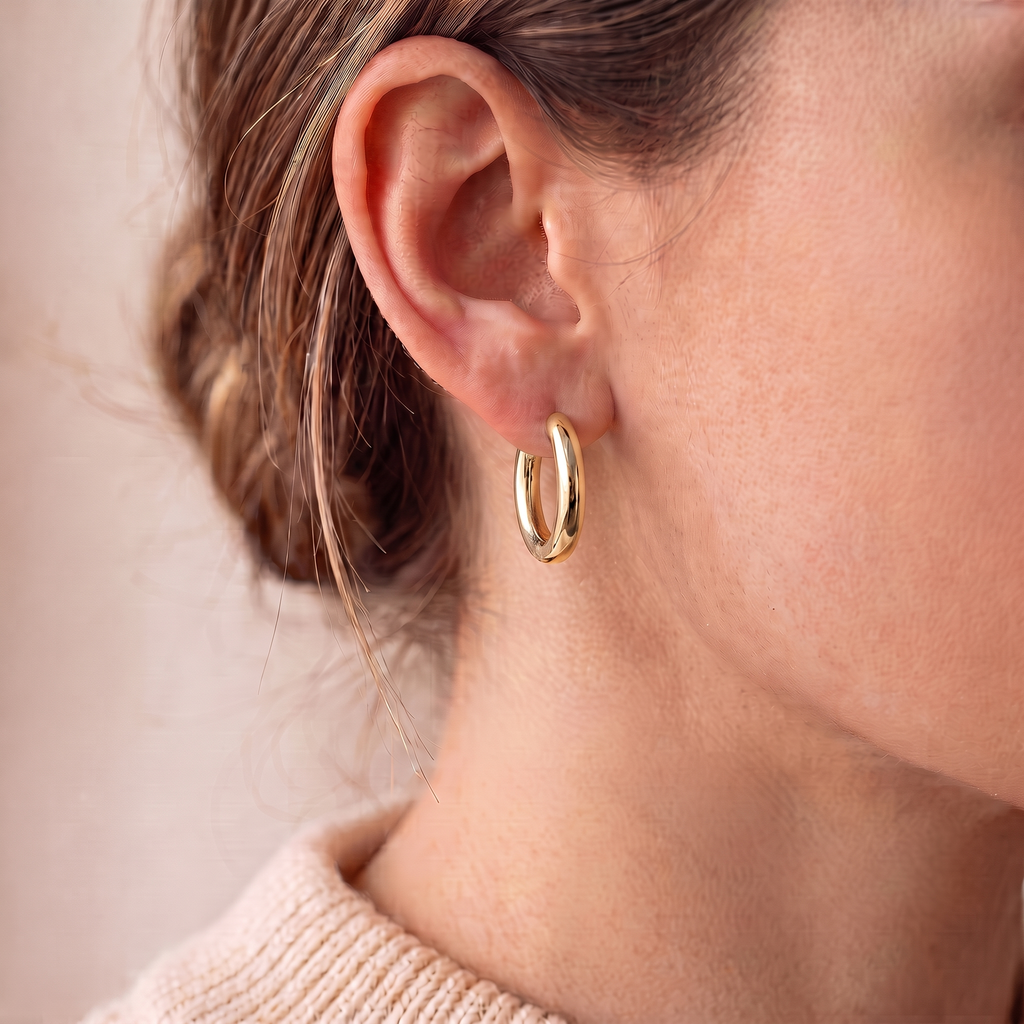 "London" Classic Huggie Hoops