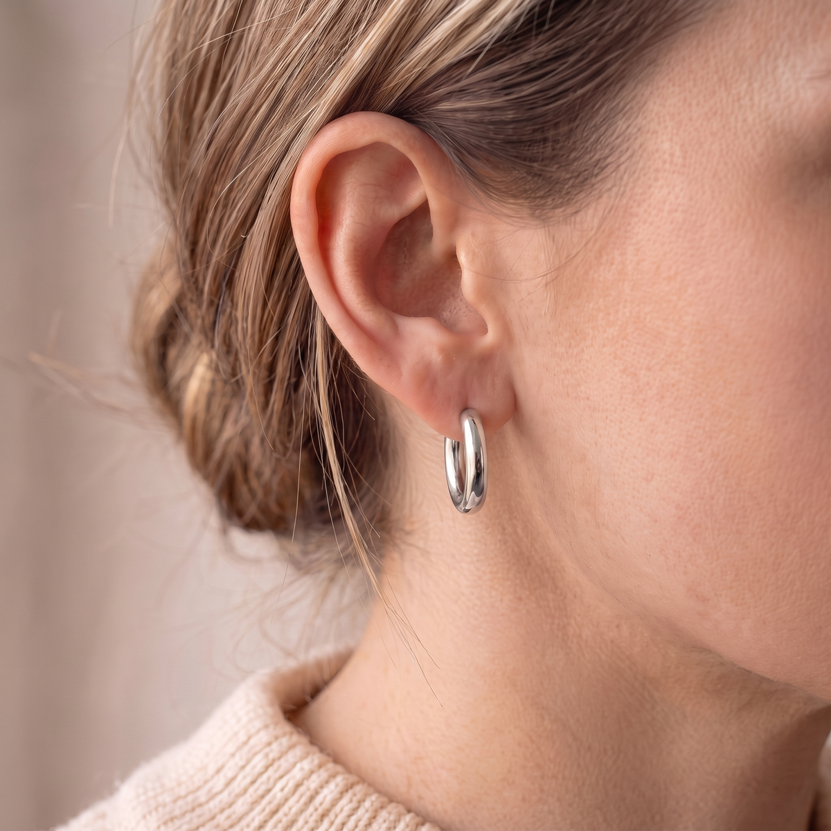 "London" Classic Huggie Hoops