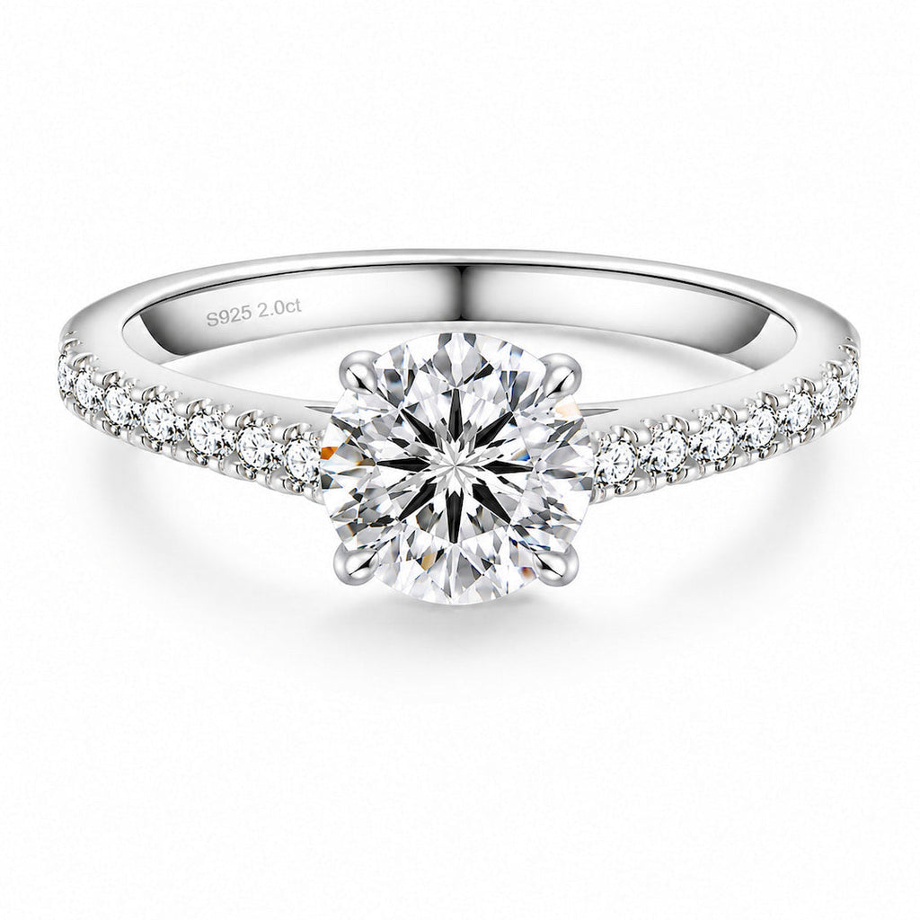 "Zermatt" Moissanite 2ct Solitaire Ring