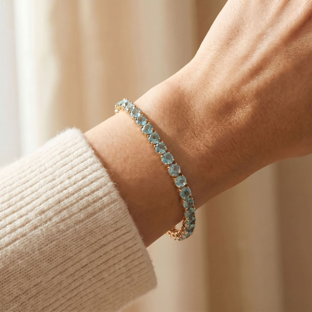 "Miami" Aquamarine Tennis Bracelet 2.0