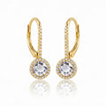 "Bergen" Petite Halo Leverback Earrings