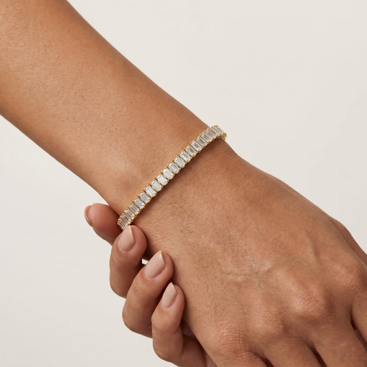 “Boston” Classic Baguette-Cut Tennis Bracelet