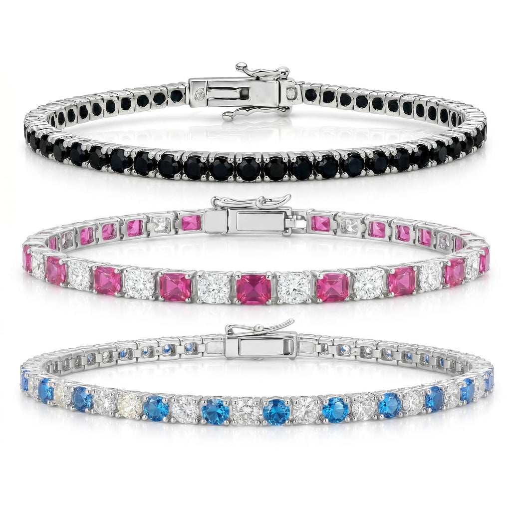 "Miami" Colorful Silver Stack Set