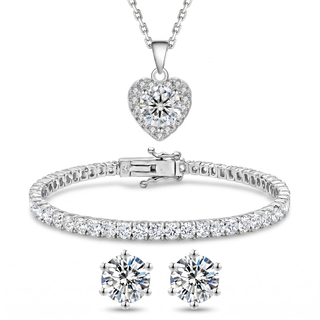 "Miami" Heart Silver Set