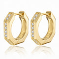 "Genoa" Octagon Pave Huggies