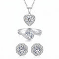 "Helsinki" Heart Bridal Set