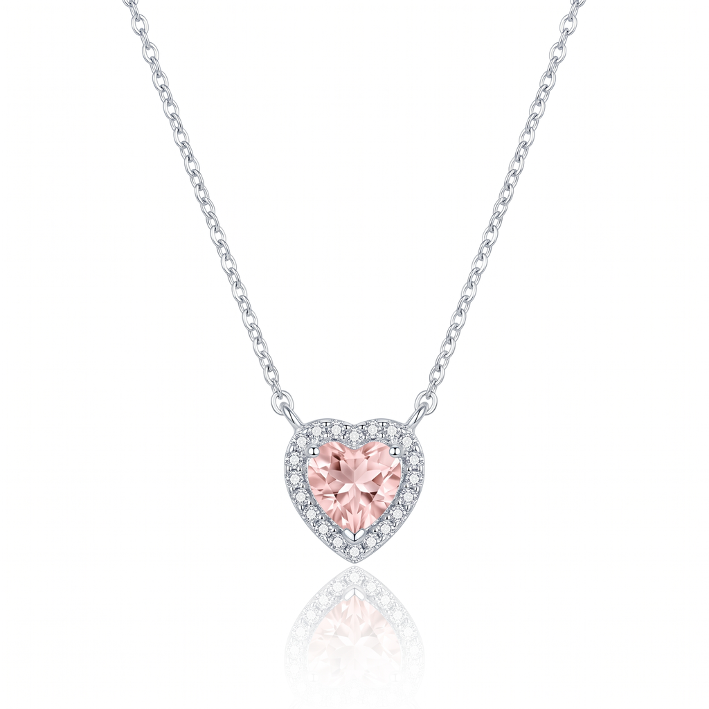 "Amalfi" Morganite Heart Pendant