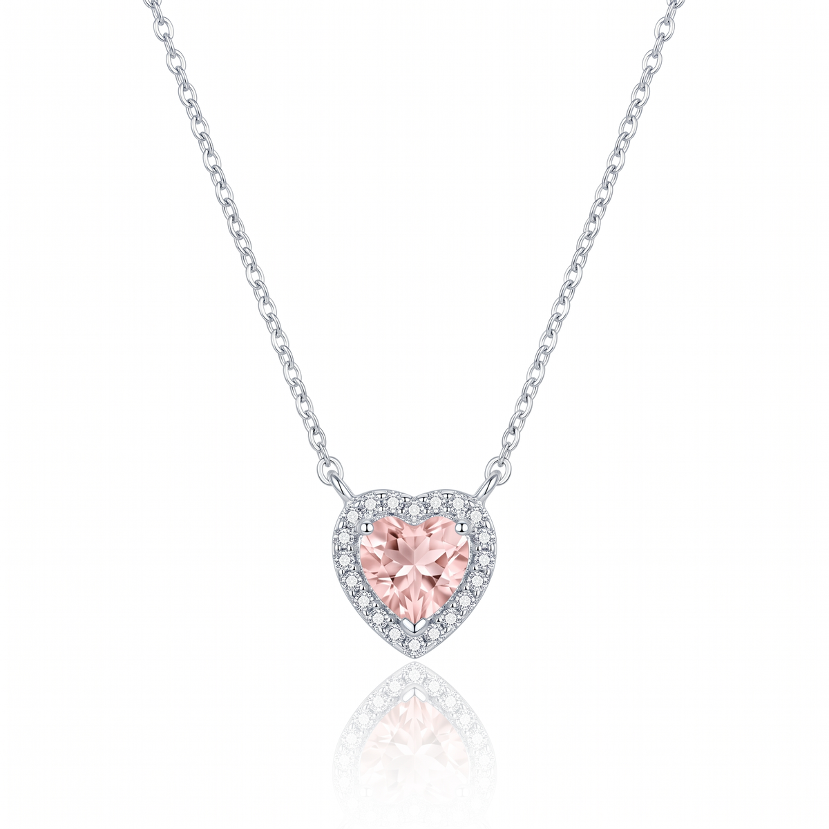 "Amalfi" Morganite Heart Pendant