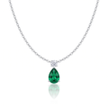 "Dublin" Emerald Teardrop Pendant
