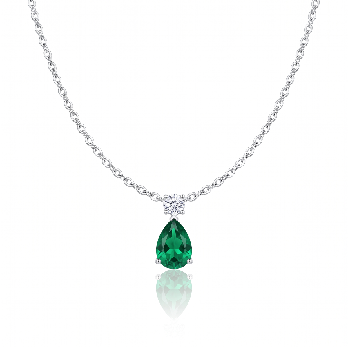 "Dublin" Emerald Teardrop Pendant