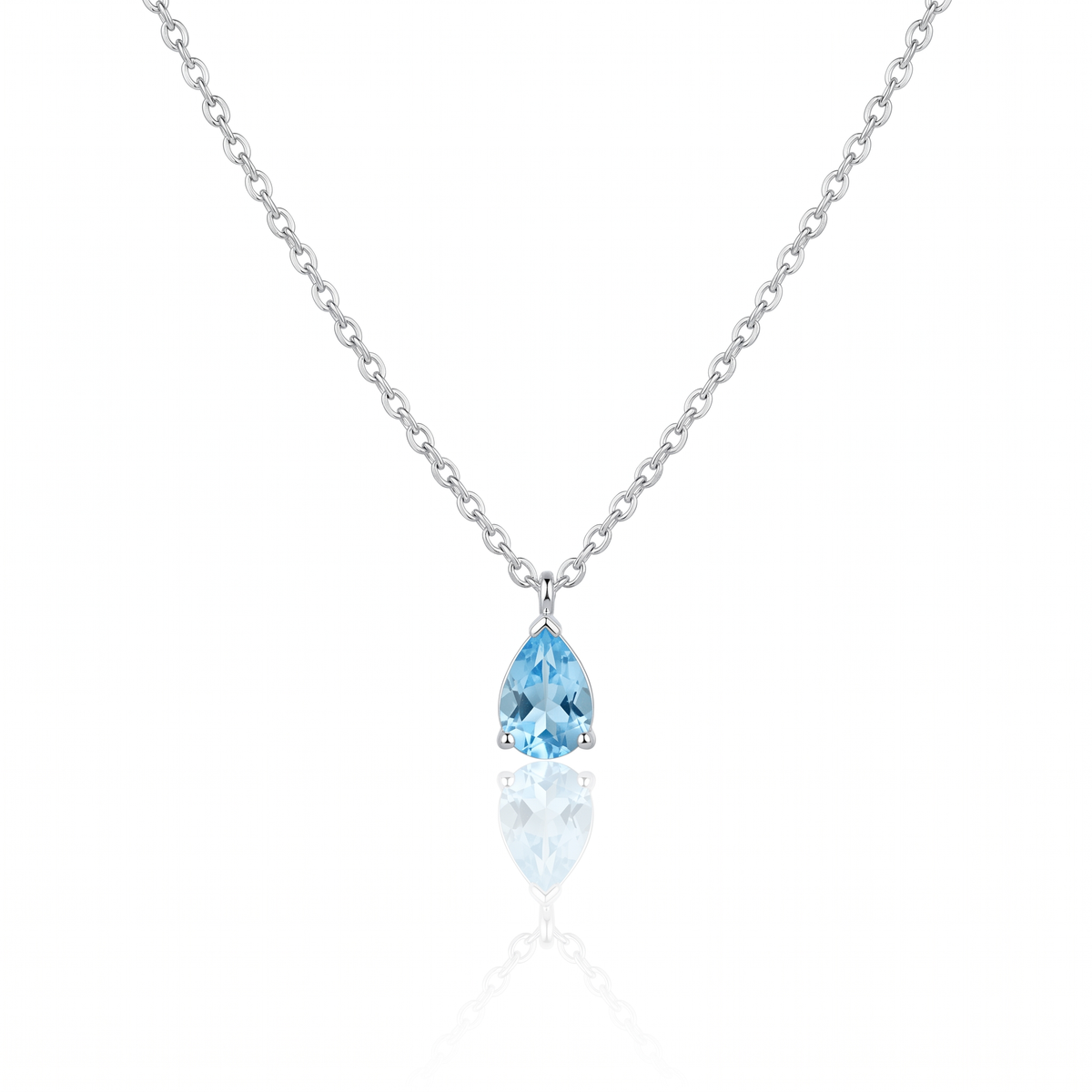 "Bermuda" Blue Topaz Teardrop Pendant