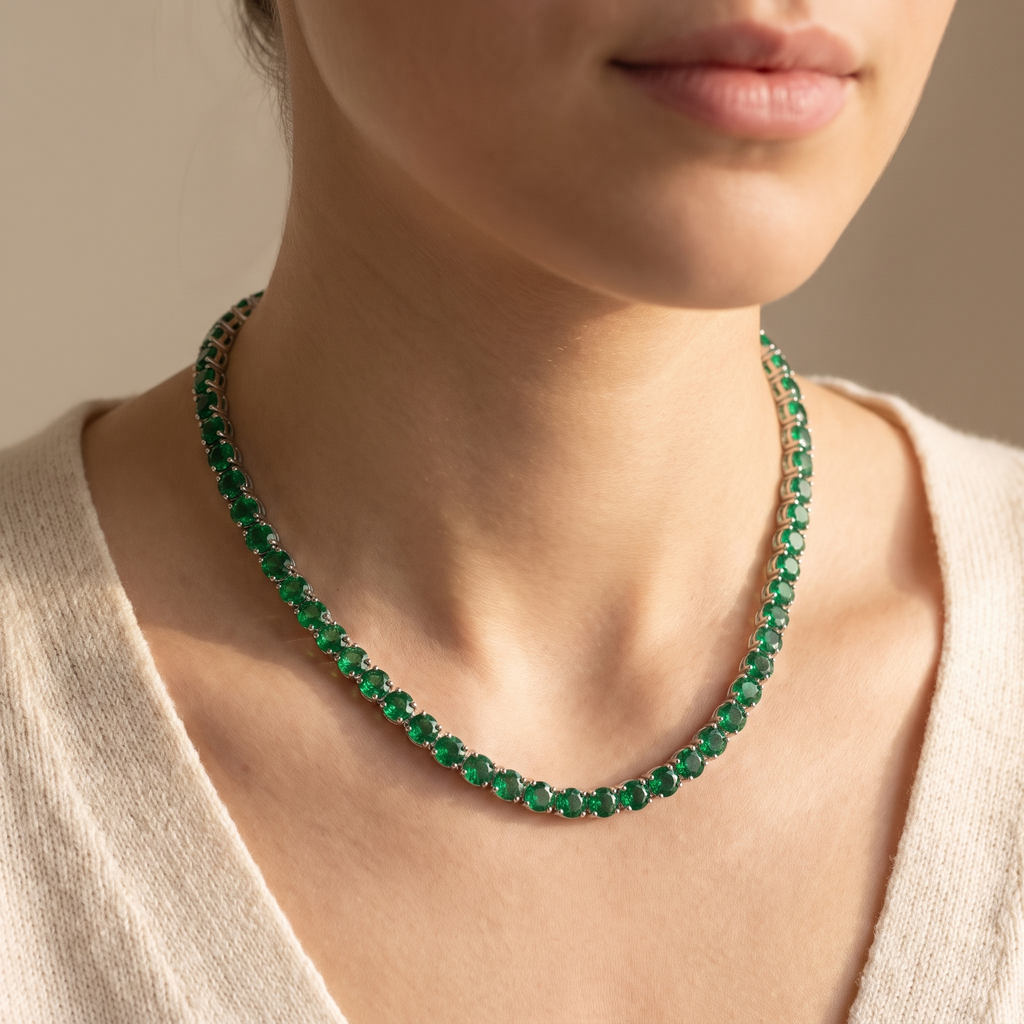 "Miami" Emerald Bracelet & Choker Set