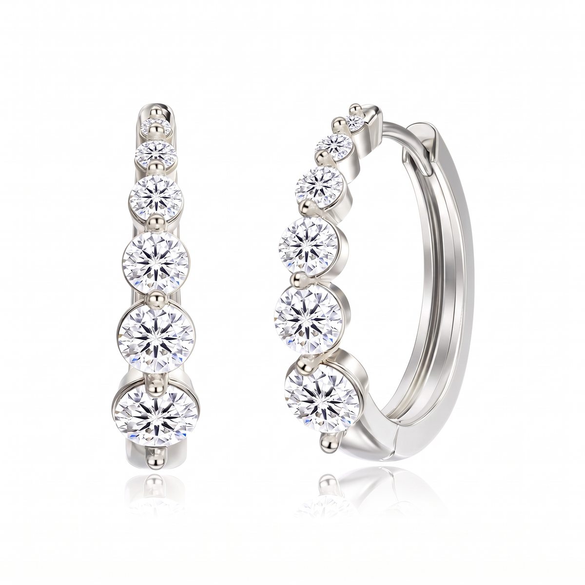 "Los Angeles" Graduated Hoop Earrings