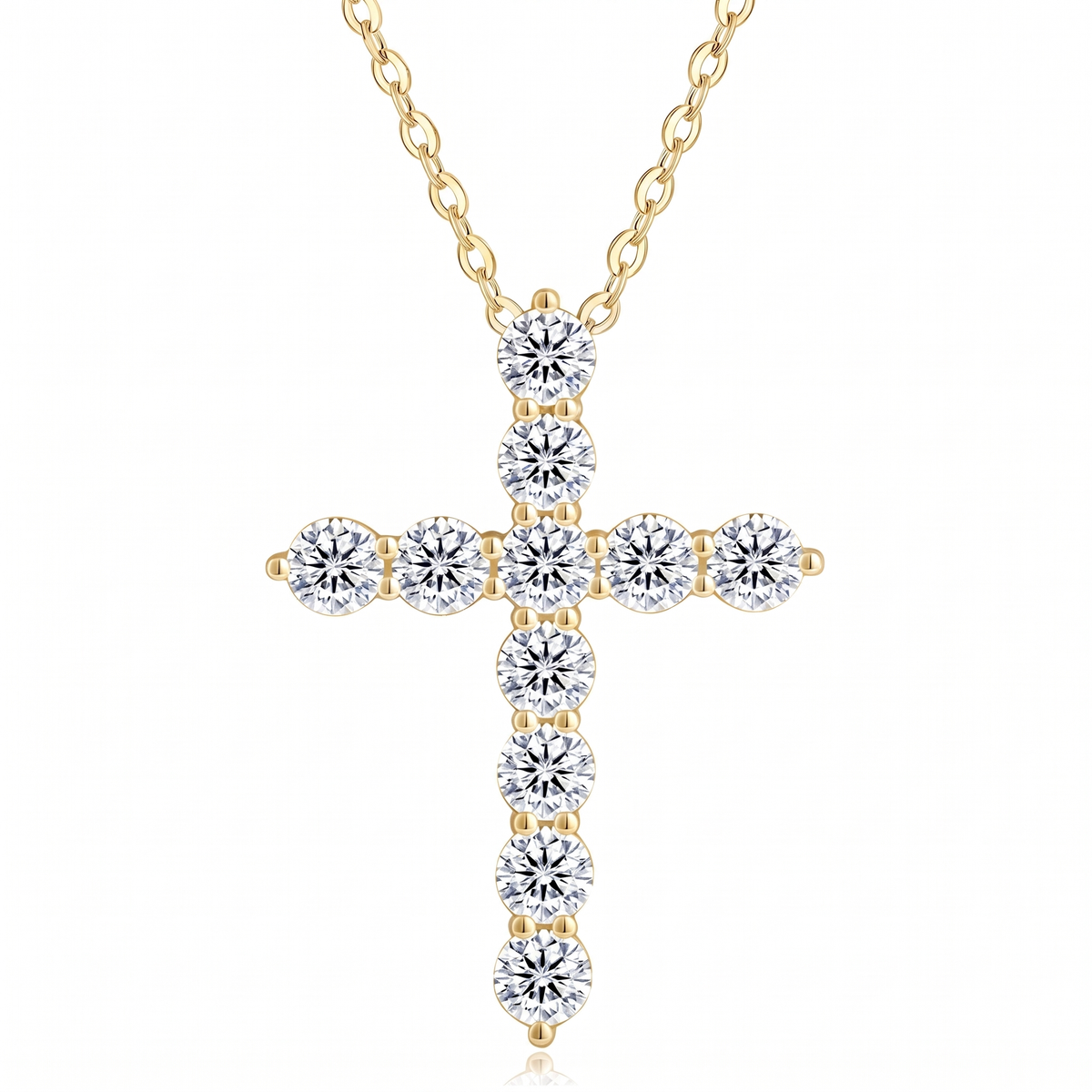"Naples" Pave Cross Pendant Necklace