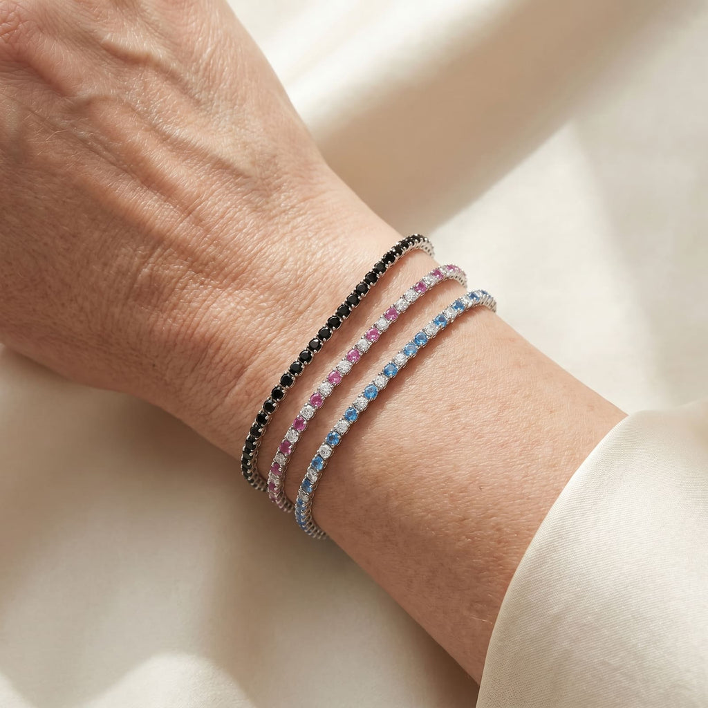 "Miami" Colorful Silver Stack Set