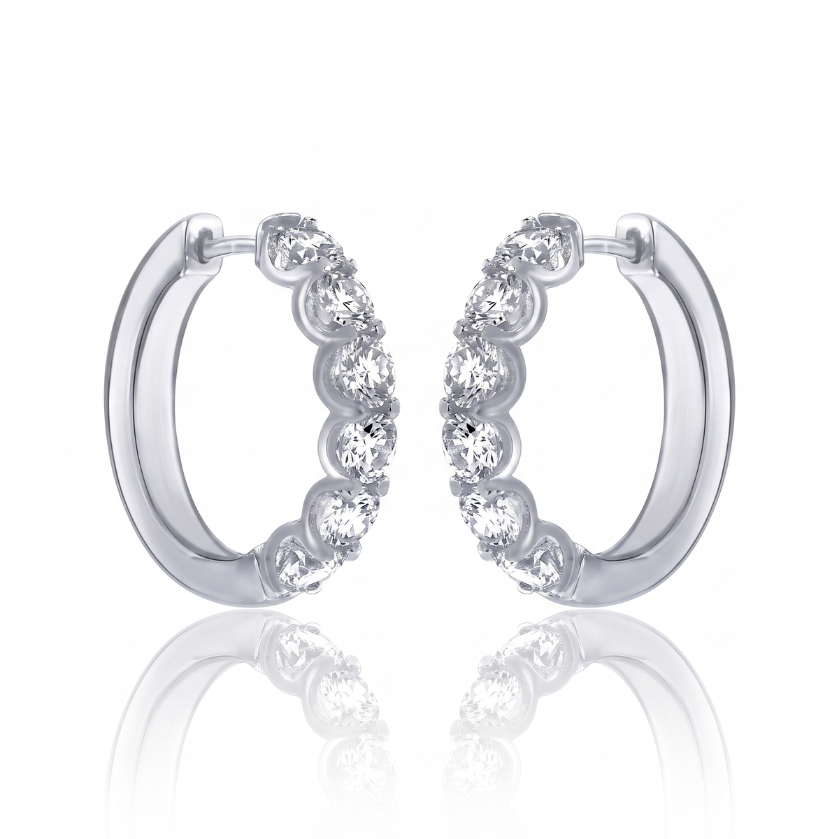 "Tallinn" Slim Pavé Hoops