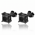 "Istanbul" Black Princess-Cut Studs