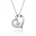 "Lucca" Moissanite Pavé Open Heart Necklace