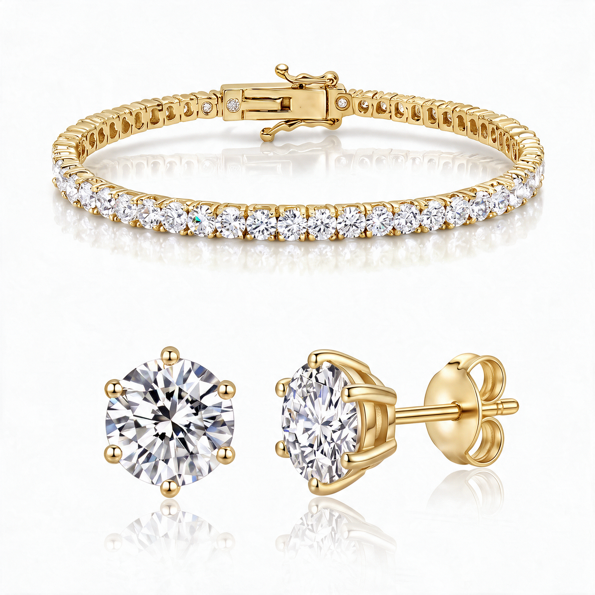 "Miami" Classic Bracelet & Studs Set