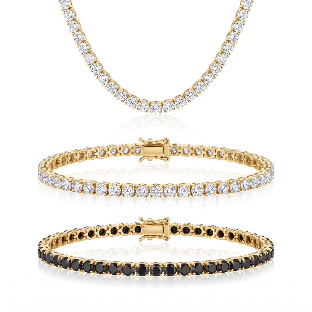 "Miami" Classic Choker & Onyx Stack Trio Set