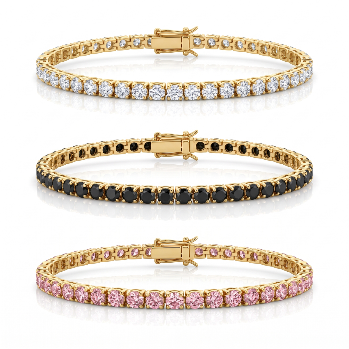 "Miami" Classic, Onyx & Pink Stack Set