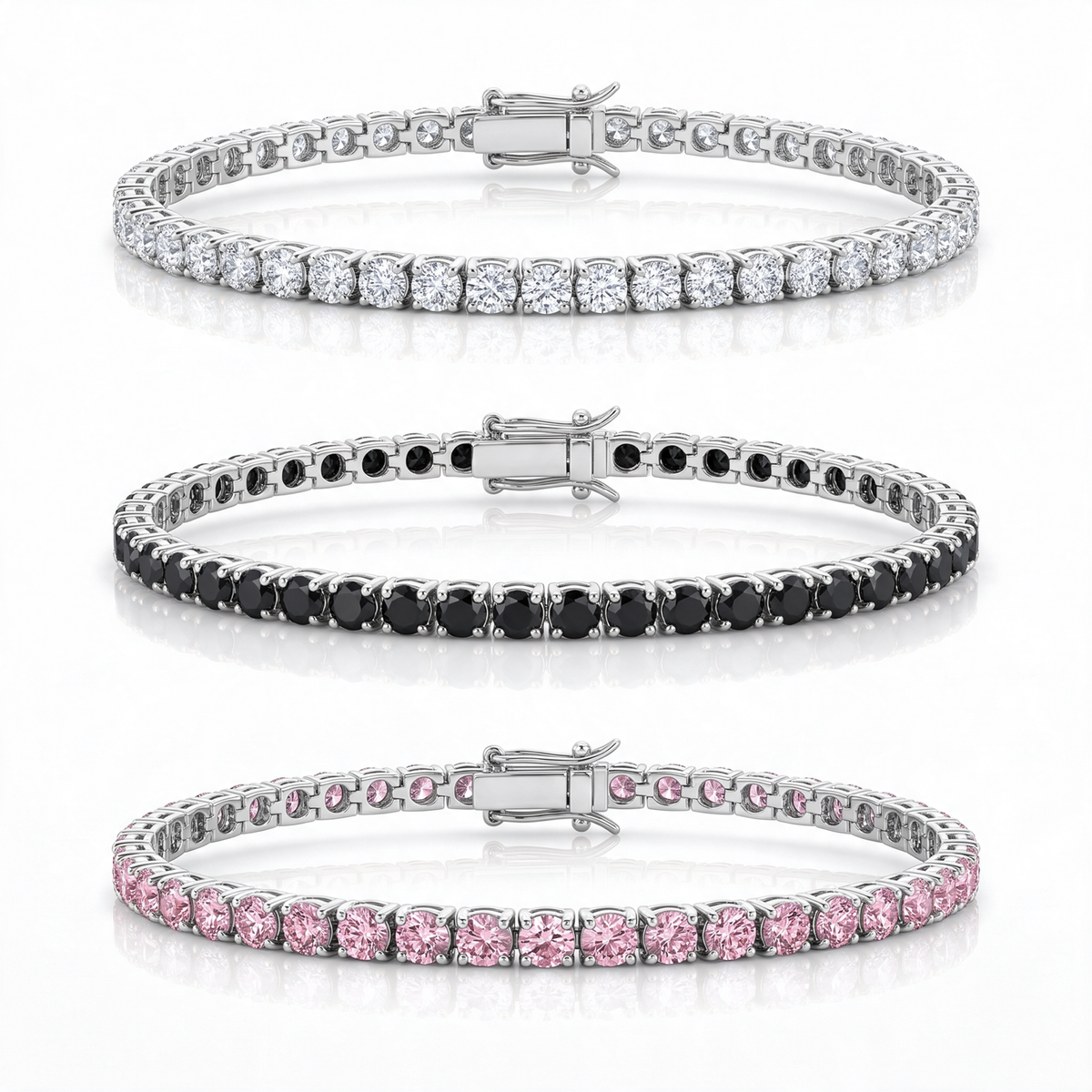"Miami" Classic, Onyx & Pink Stack Set