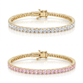 "Miami" Classic & Pink Sapphire Stack Set