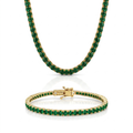 "Miami" Emerald Bracelet & Choker Set