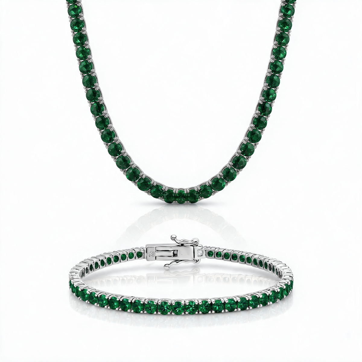 "Miami" Emerald Bracelet & Choker Set