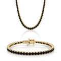 "Miami" Onyx Bracelet & Choker Set
