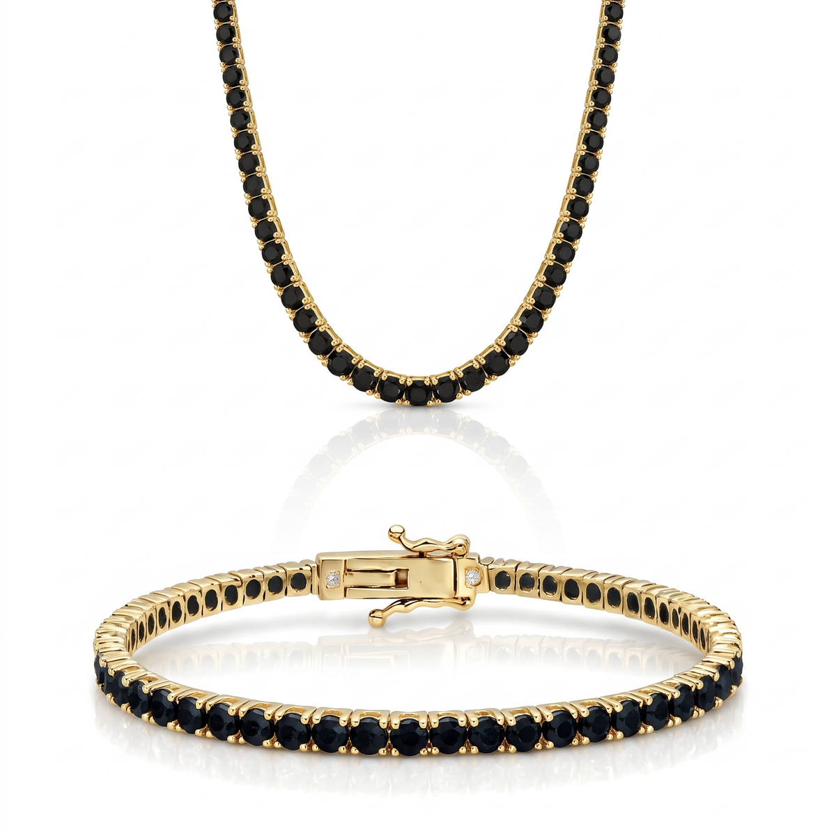 "Miami" Onyx Bracelet & Choker Set