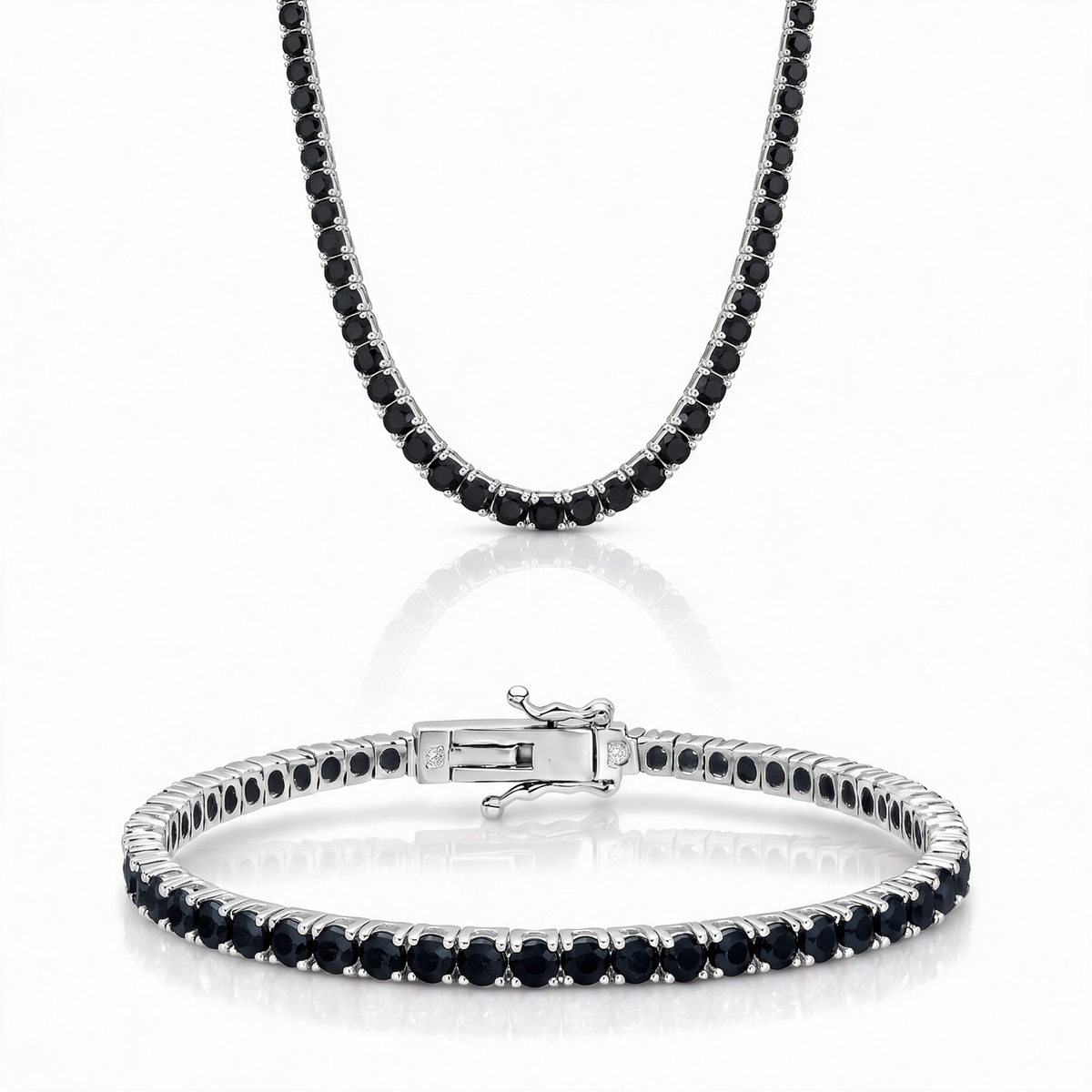 "Miami" Onyx Bracelet & Choker Set