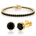 "Miami" Onyx Bracelet & Studs Set