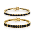 "Miami" Onyx Round & Baguette Stack Set