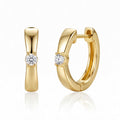 "Nantes" Moissanite Huggies