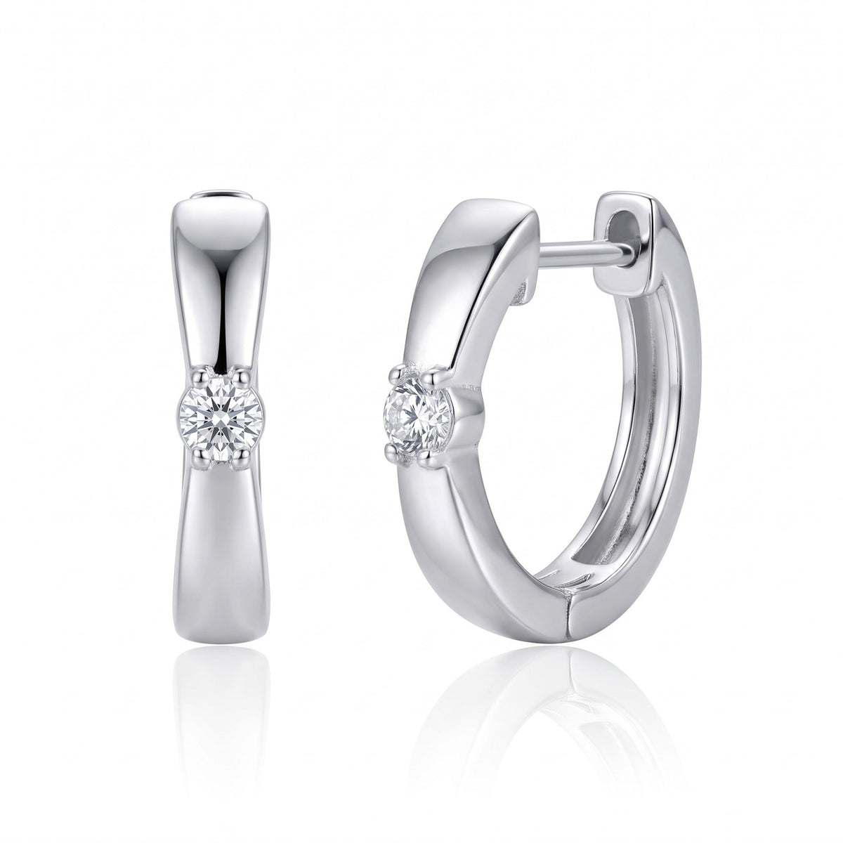 "Nantes" Moissanite Huggies