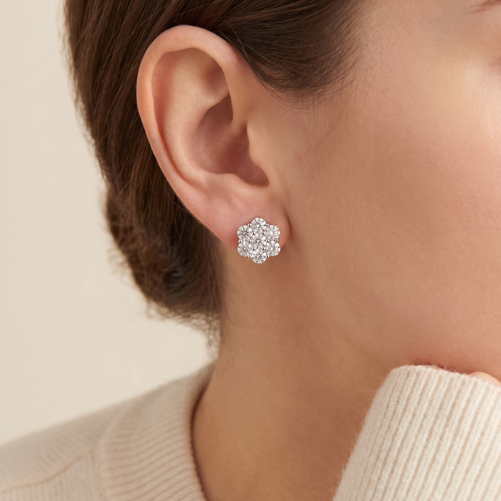 "Marseille" Flower Cluster Studs
