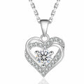 "Stockholm" Moissanite 1ct Intertwined Heart Necklace