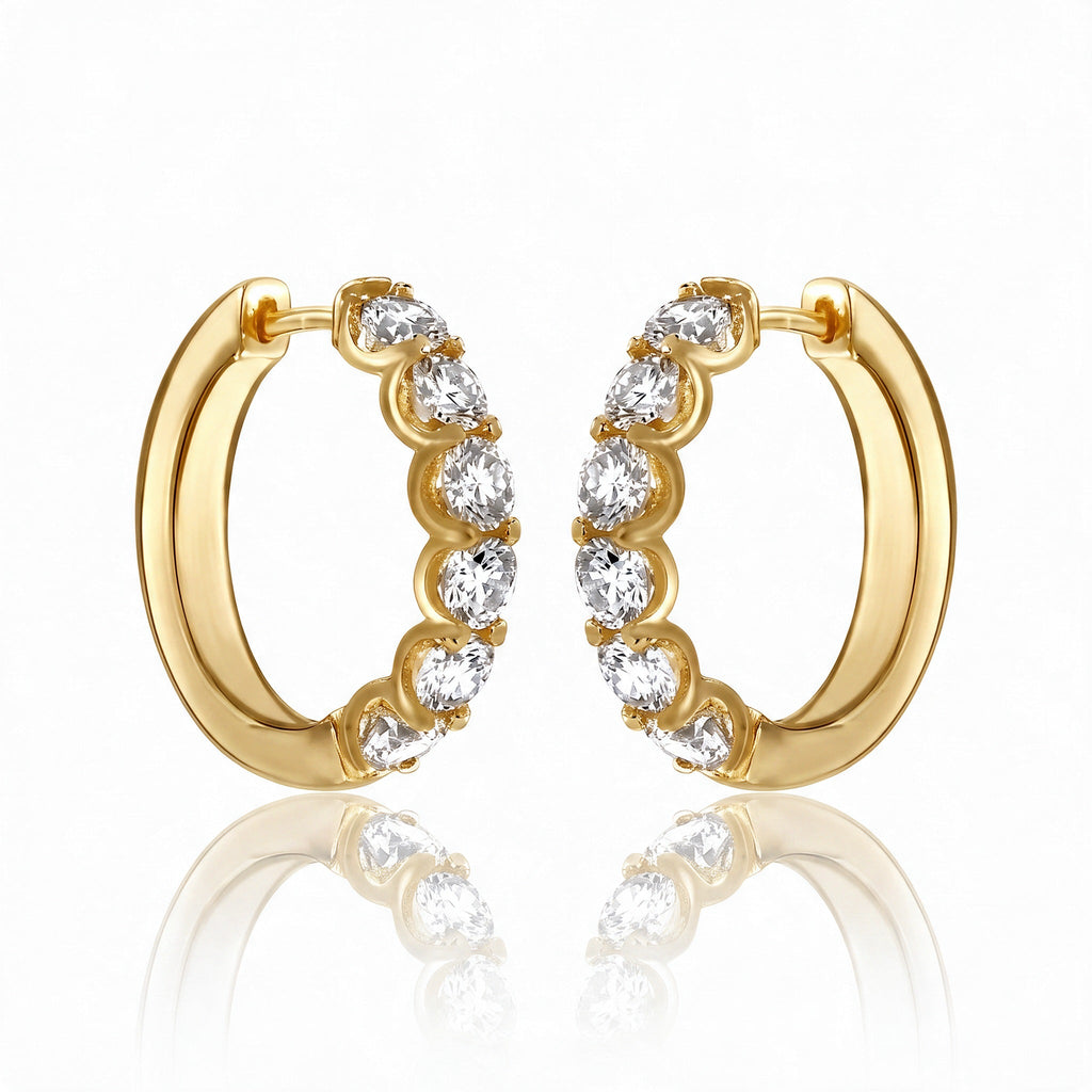 "Tallinn" Slim Pavé Hoops