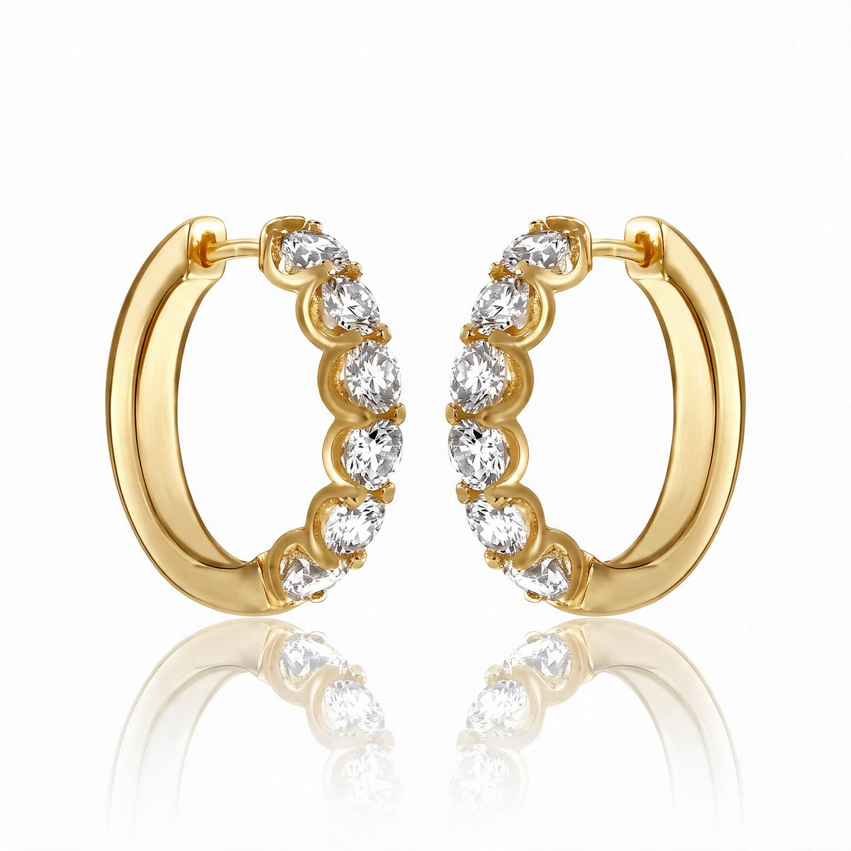"Tallinn" Slim Pavé Hoops